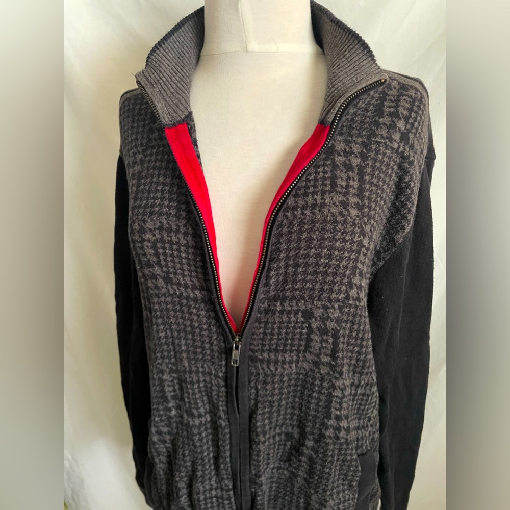 English Laundry houndstooth cardigan sz L